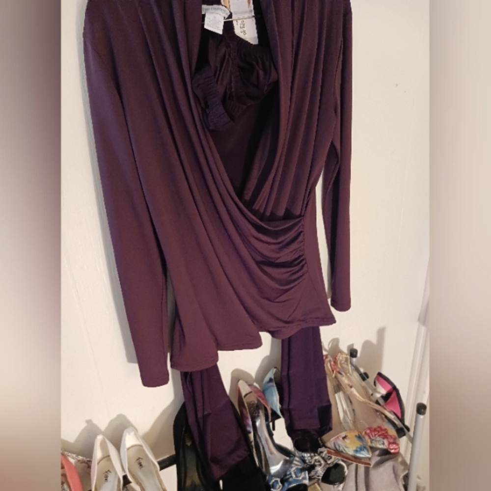 The Paragon jersey knit pant suit